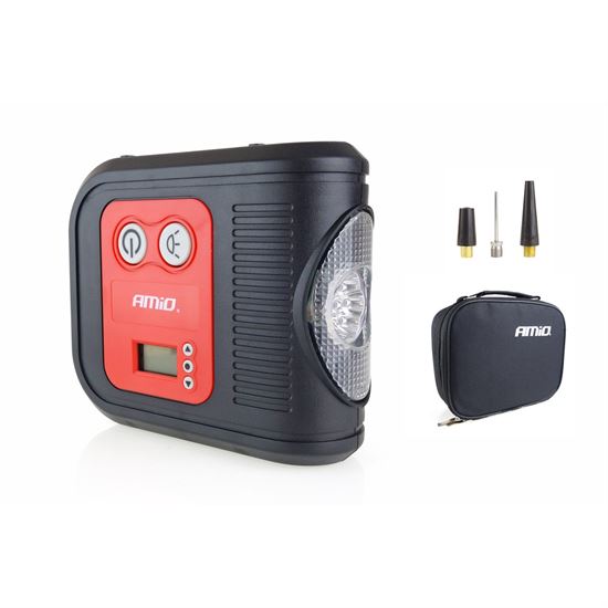 Amio Car Air compressor with digital pressure gauge and LED light 12V Acomp-10