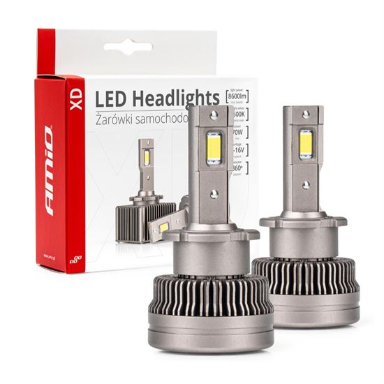 Λάμπες LED Σετ AMIO ΜΕ ΨΥΚΤΡΑ D2S/D2R 9-16V 70W 6.500K 8600lm XD SERIES 2 ΤΕΜ.