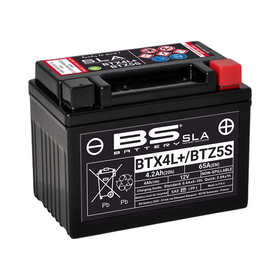 Honda BS Battery SLA BTX4L+ / BTZ5S 4.2 Ah