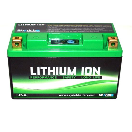 SKYRICH Motorcycle Lithium Battery LFP-10 (HT12B-BS - HT14B-BS - HB16AL-A2) 300CA