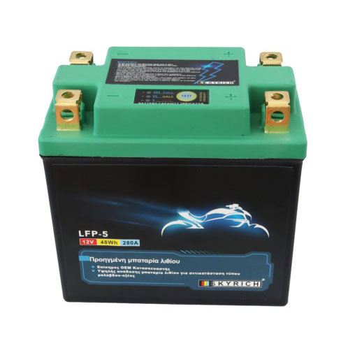 Μπαταρία Λιθίου Μοτοσυκλέτας SKYRICH LFP-5 (HB10/12/14 ) - HTX14AHL-BS) 240CA