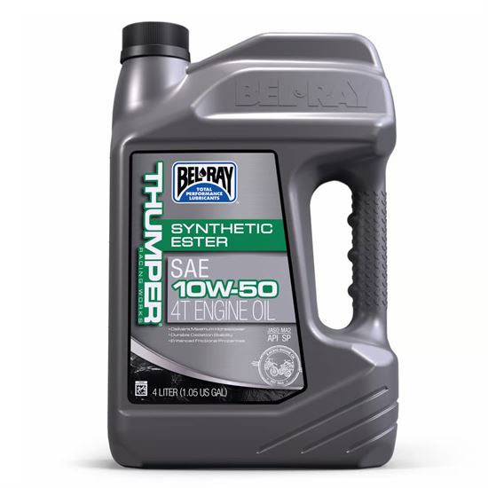 Oil for motorcycle engine BEL RAY THUMPER 99530 racing synthetic ester 15W-50 MA2 4L