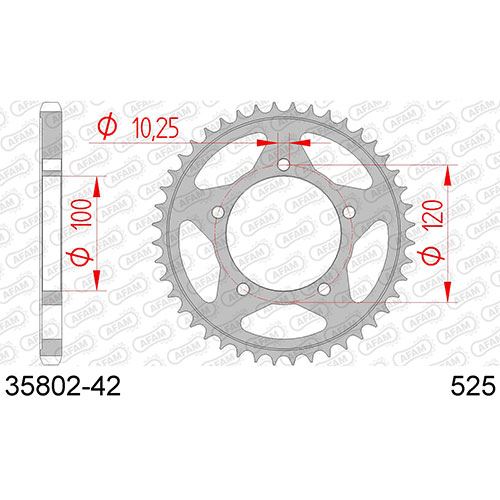 Rear Sprocket Capornod 1200 AFAM 42T