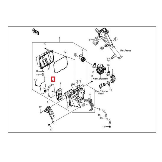 Φίλτρο αέρος KAWASAKI ZX130 / MODENAS X CITE 135