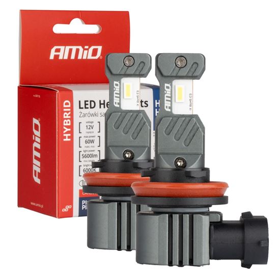 Λάμπες LED Set AMIO H8/H9/H11/H16 12V 60W 6.000K 5.600lm