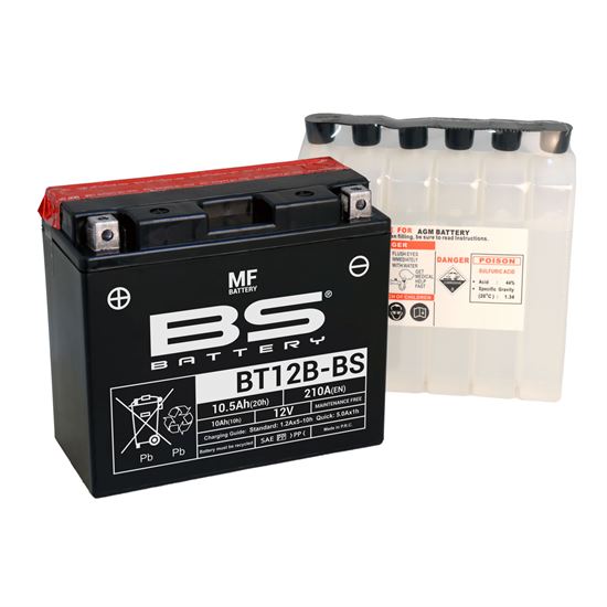 Motorcycle Battery BS Battery BT12B-BS (YT12B-BS)