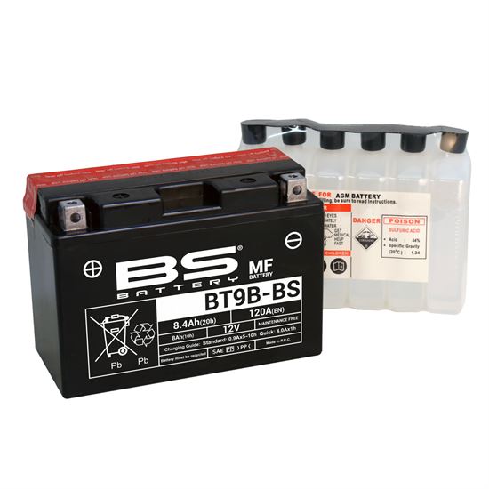 Motorcycle Battery BS Battery BT9BBS (YT9B-BS)