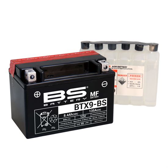 BS Battery BTX9BS ( YTX9-BS )
