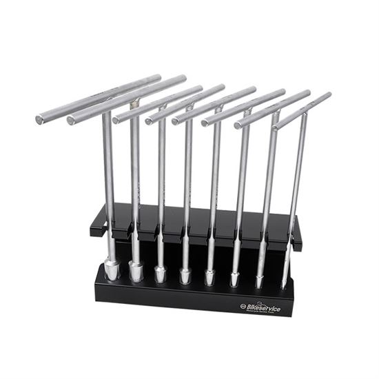 Bikeservice 8 Pieces T-Handle Wrench Set With Stand