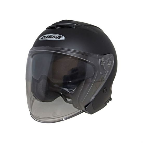 Corsa CX209 Jet Helmet Black Matt ECE 22.06