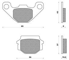 Organic Disk Pad KAWASAKI KLE 500 / 250 (00)