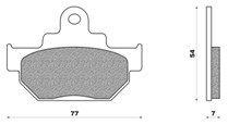 Set Pads Front Organic FD092Β SUZUKI GZ 125 MARAUDER (00)