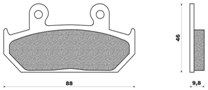 Organic Front Disk Pad XL 600 V TRANSALP (91-93)