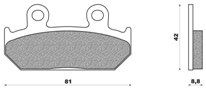 Set Pads Front Organic FD106B HONDA XRV 750 R AFRICA TWIN (90-93)