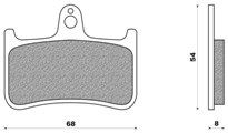 Organic Disk Pad NEWFREN FD131B CB 900 HORNET (01)