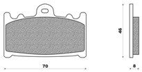 Organic Front Disk NEWFREN PAD FD143B SV 1000 (03-07)
