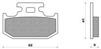 Set Pads Organic Rear NEWFREN FD144B TT 250 R (93-99)