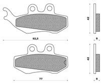 Σετ τακάκια εμπρός NEWFREN FD195BE για RUNNER FX/VXR 125 (00-01)