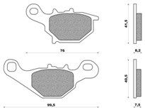 Set Pads Front NEWFREN with Kevlar FD222BKS SUZUKI AN 150 (96-00)