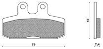 Set Pads NEWFREN FD238BKS with Kevlar HONDA SJ 100 BALI (98)