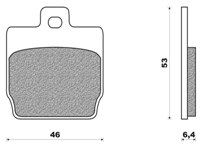 Set Pads Rear NEWFREN FD251BKS with Kevlar YAMAHA AEROX 50 (97)