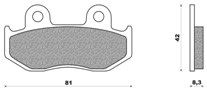 Set Pads NEWFREN FD265BKS with Kevlar AN 250 BURGMAN (96-00)