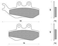 Set Pads NEWFREN FD281BKS with Kevlar MALAGUTI F12 125 MAX (02)