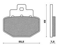 Σετ τακάκια πίσω με ενίσχυση kevlar NEWFREN FD298BKS για GILERA RUNNER 125 VX (06)