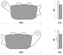 Set Pads Rear NEWFREN FD324BKS with Kevlar HONDA JAZZ 250 (01-04)
