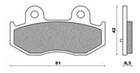 Set Pads Organic NEWFREN FD326BKS SUZUKI UX SIXTEEN 125-150 (08)