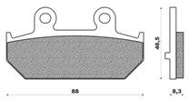 Set Pads NEWFREN FD356BKS with Kevlar AN 650 BURGMAN (03-09)