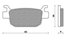 Set Pads Rear SCOOTER LINE NEWFREN FD401BE HONDA SH 150-300 (07-)