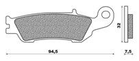 Set Pads Metallic Front NEWFREN FD411S2 YAMAHA YZ 125 (08-11)
