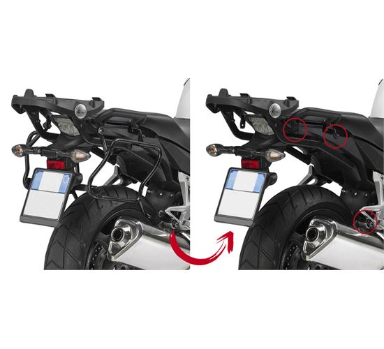 Βάσεις για πλαϊνές βαλίτσες GIVI για HONDA Crossrunner PLXR1104