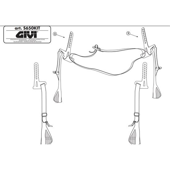 Kit with long brackets for S650 Child's seat
