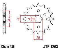 Front sprocket JT JTF 1263.14 CRYPTON - R