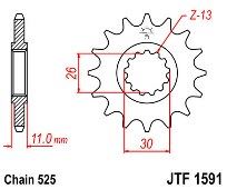 Front sprocket JT JTF1591.16 teeth YAMAHA FZ8 / TDM900