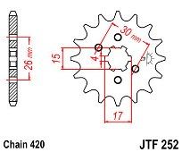 Front sprocket JT JTF252.12 teeth HONDA C50 GLX