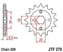 Front sprocket JT JTF270.14 Teeth HONDA CB250 Nighthawk CMX250 Rebel
