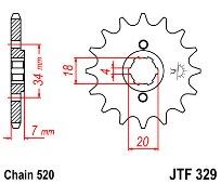Front sprocket JT JTF329.13 teeth HONDA XL250 RF RE MTX200 MBX125 F XR250 R MTX125 R