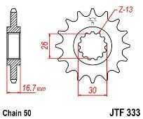 Γρανάζι JT Εμπρός JTF333 15 Δόντια HONDA VF-VFR750 CBR900-1000 RR VTR1000