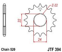 Front Sprocket JT JTF394 15-16-17 Teeth APRILIA 125 AFI-RX-SX-MX-RS