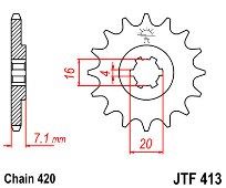 Front Sprocket JT JTF413 12 Teeth SUZUKI TSX50