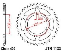 Γρανάζι πίσω JT JTR1133 53 Δόντια