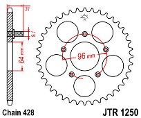 Γρανάζι πίσω JT JTR1250 56 Δόντια