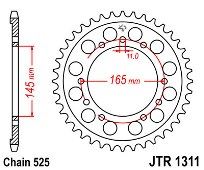 Γρανάζι πίσω JT JTR1311 52 Δόντια
