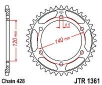 Γρανάζι πίσω JT JTR1361 50 Δόντια