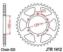Γρανάζι πίσω JT JTR1412 37 Δόντια