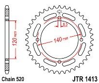 Γρανάζι πίσω JT JTR1413 39 Δόντια