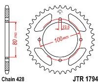 Γρανάζι πίσω JT JTR1794.45 Δόντια SUZUKI GZ125
